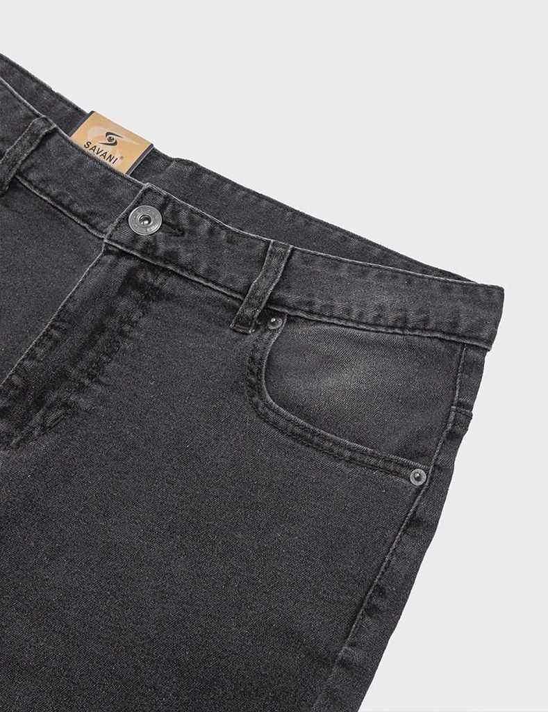 Quần short jean nam mài nhẹ dáng ôm vừa