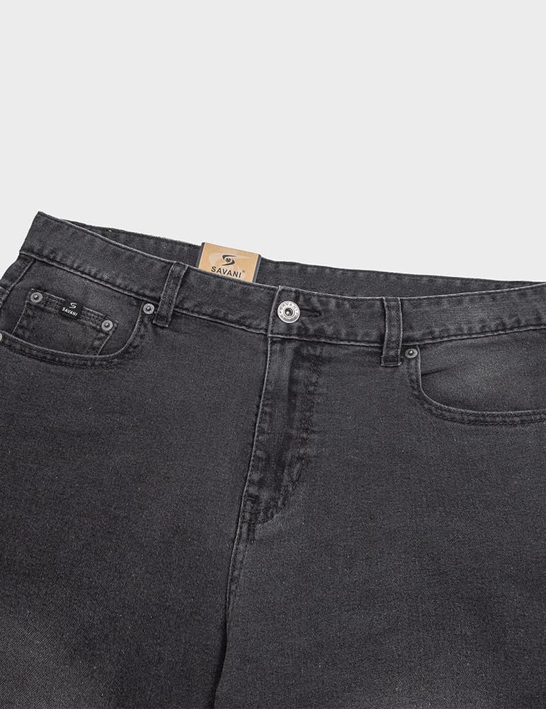 Quần short jean nam mài nhẹ dáng ôm vừa