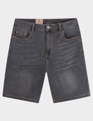 Quần short jean nam mài nhẹ mác dệt kẹp trang trí