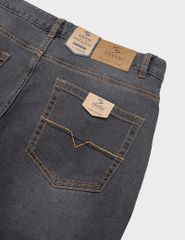 Quần short jean nam mài nhẹ mác dệt kẹp trang trí