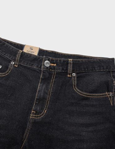 Quần short jean nam mài nhẹ mác dệt kẹp trang trí