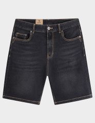 Quần short jean nam mài nhẹ mác dệt kẹp trang trí