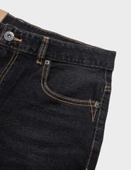 Quần short jean nam mài nhẹ mác dệt kẹp trang trí