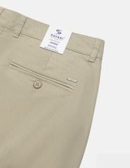 Quần short khaki nam cạp thường kẹp mác da