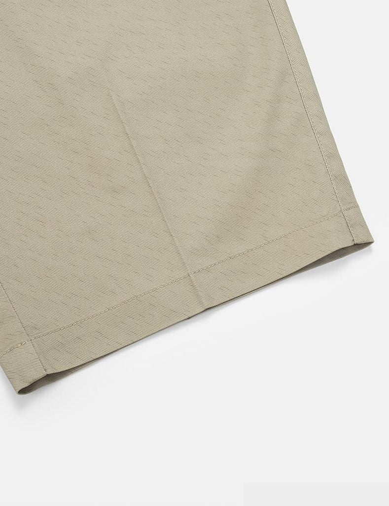 Quần short khaki nam cạp thường kẹp mác da