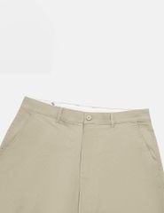 Quần short khaki nam cạp thường kẹp mác da