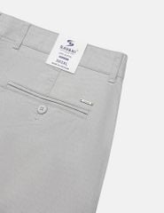 Quần short khaki nam cạp thường kẹp mác da