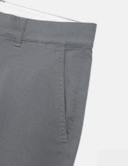 Quần short khaki nam cạp thường kẹp mác da