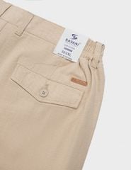 Quần short nam khaki đũi cạp chun hai bên sườn