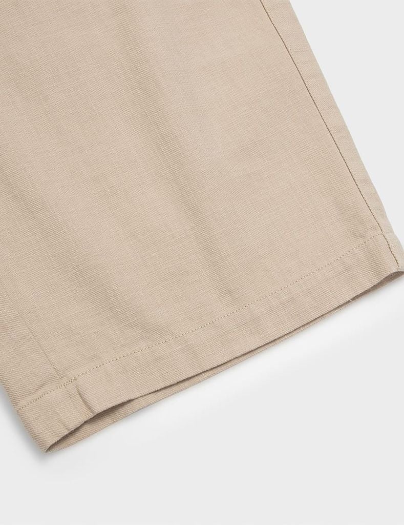 Quần short nam khaki đũi cạp chun hai bên sườn