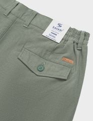 Quần short nam khaki đũi cạp chun hai bên sườn