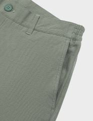 Quần short nam khaki đũi cạp chun hai bên sườn