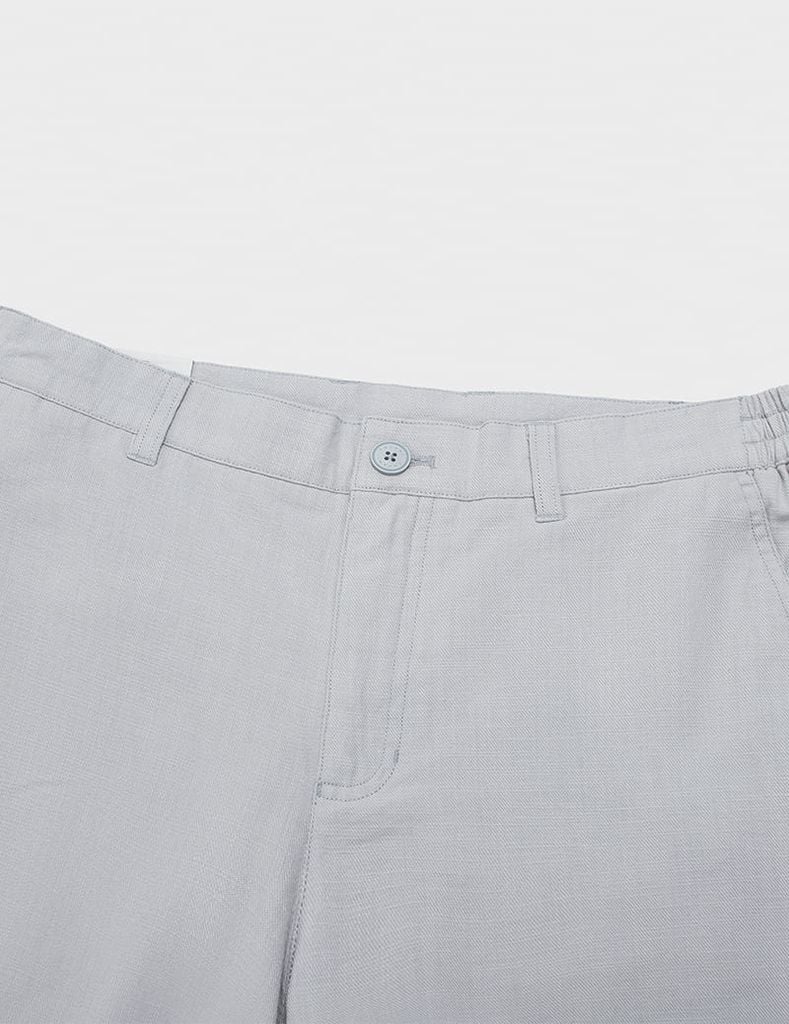Quần short nam khaki đũi cạp chun hai bên sườn