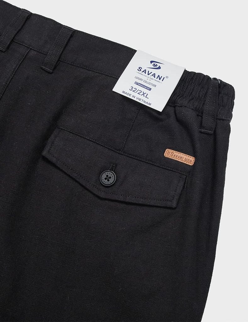 Quần short nam khaki đũi cạp chun hai bên sườn