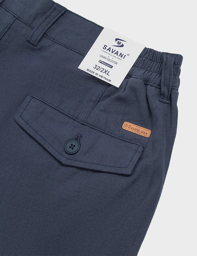 Quần short nam khaki đũi cạp chun hai bên sườn