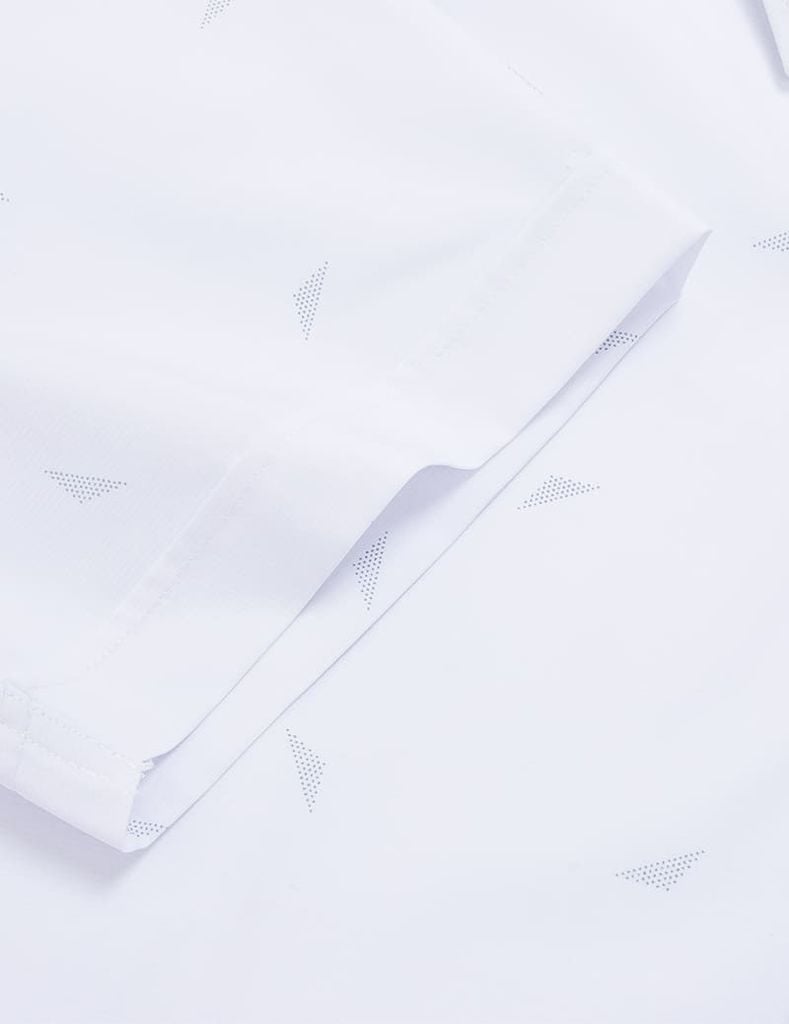 Áo sơ mi ngắn tay nam tà lượn không túi dáng ôm