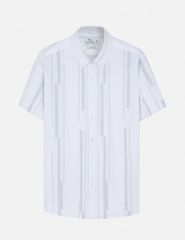 Áo sơ mi nam ngắn tay tà lượn không túi