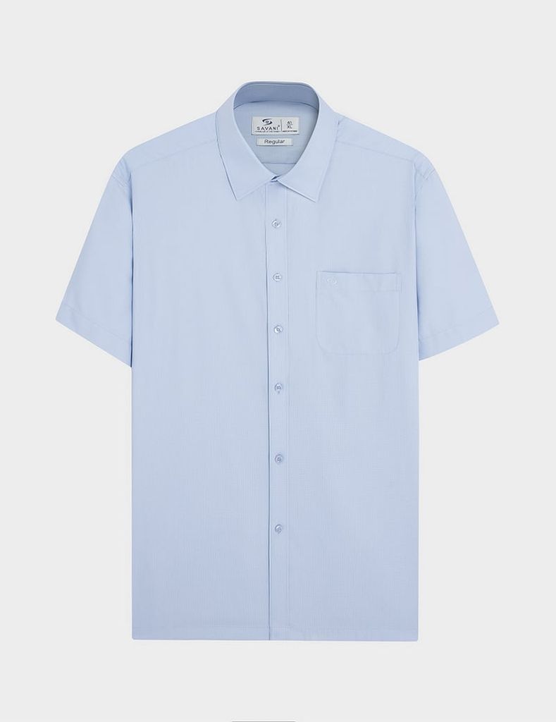 Áo sơ mi ngắn tay kẻ tà bằng có túi