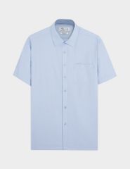 Áo sơ mi ngắn tay kẻ tà bằng có túi