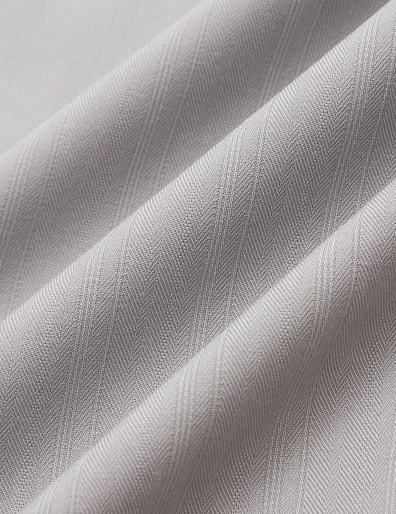 Áo sơ mi nam ngắn tay tà lượn không túi dệt jacquard