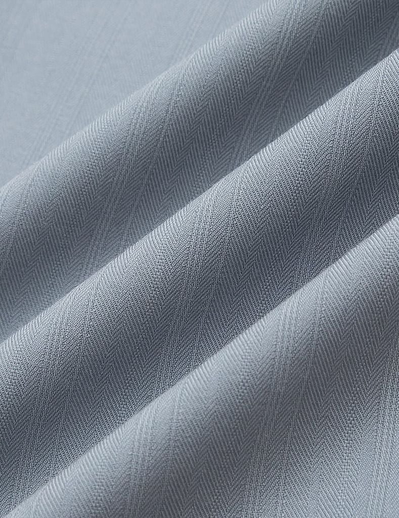 Áo sơ mi nam ngắn tay tà lượn không túi dệt jacquard