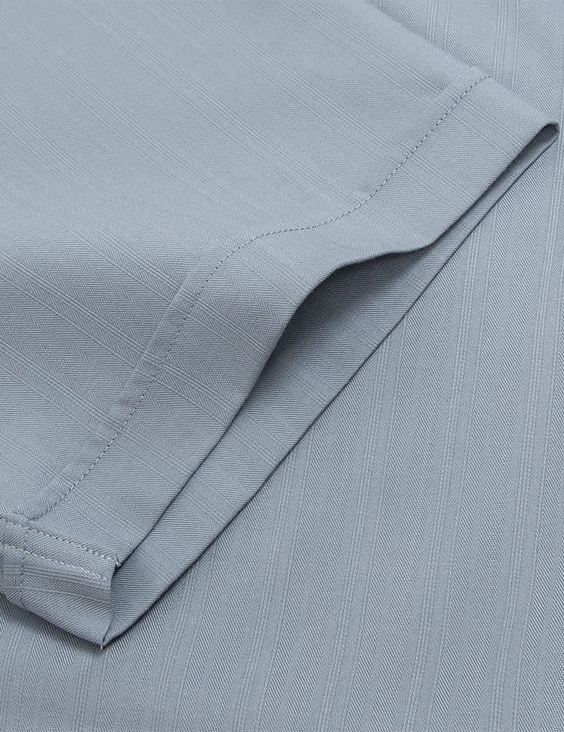 Áo sơ mi nam ngắn tay tà lượn không túi dệt jacquard