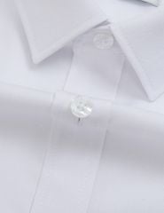 Áo sơ mi nam ngắn tay tà lượn không túi dệt jacquard