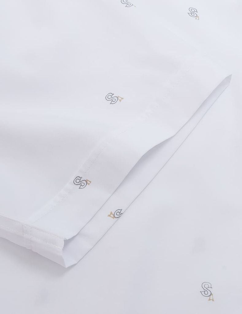 Áo sơ mi ngắn tay tà lượn không túi