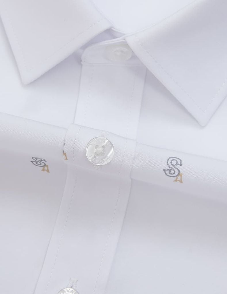 Áo sơ mi ngắn tay tà lượn không túi