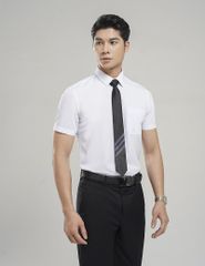 Áo sơ mi nam ngắn tay tà lượn có túi MSS217S4
