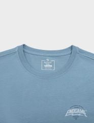 Áo T-shirt ngắn tay nam cổ tròn bo rib in cao su trước ngực