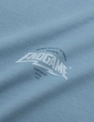Áo T-shirt ngắn tay nam cổ tròn bo rib in cao su trước ngực