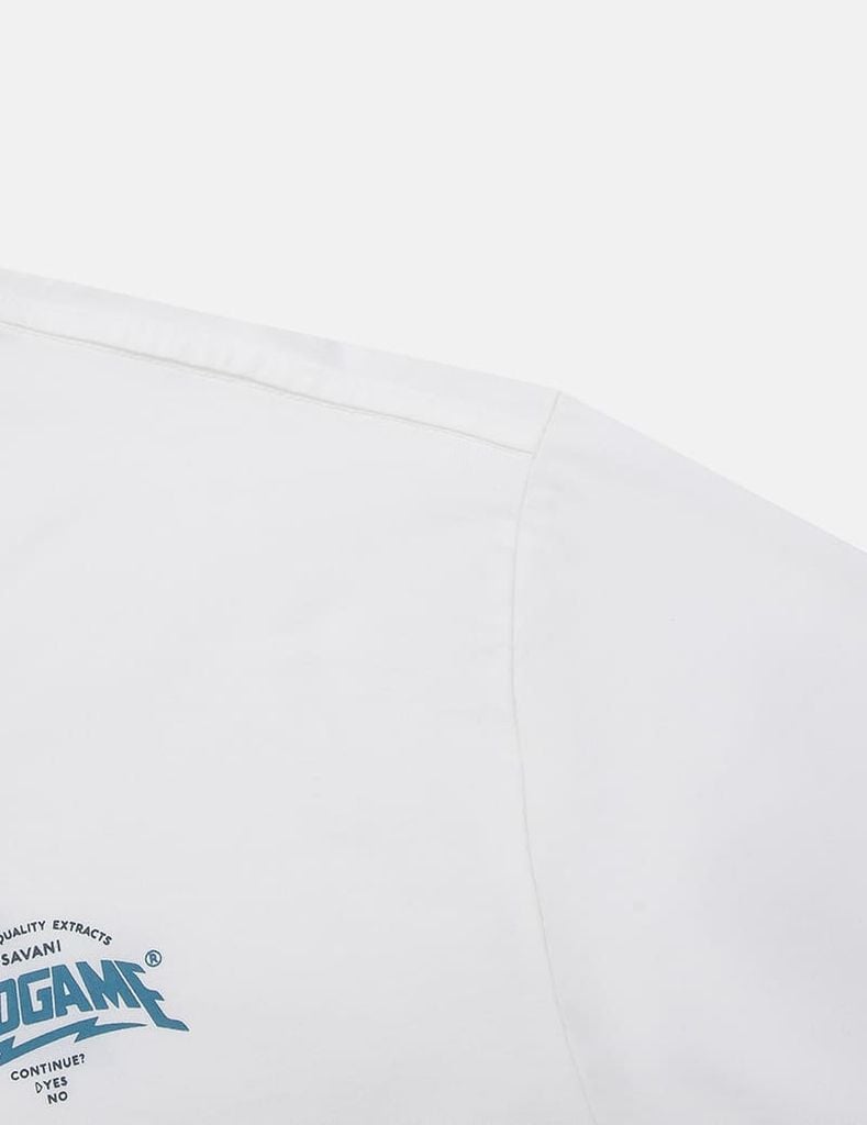 Áo T-shirt ngắn tay nam cổ tròn bo rib in cao su trước ngực