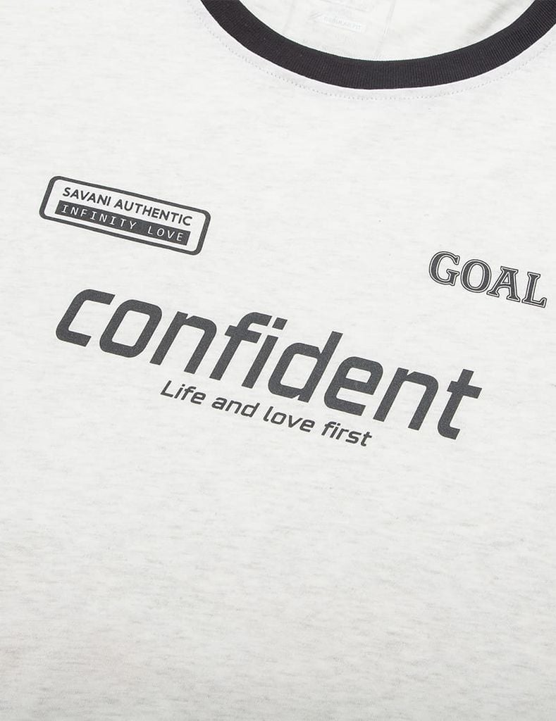 Áo t-shirt nam cổ bo rib khác màu phối vai tay