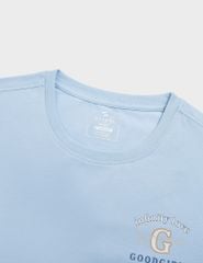 Áo t-shirt nam cổ bo rib in cao su trước ngực