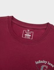 Áo t-shirt nam cổ bo rib in cao su trước ngực