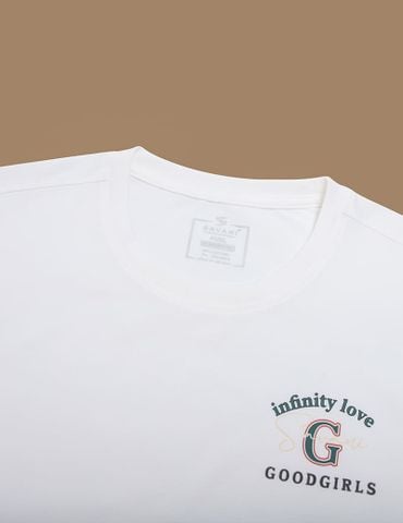 Áo t-shirt nam cổ bo rib in cao su trước ngực