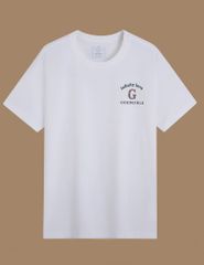 Áo t-shirt nam cổ bo rib in cao su trước ngực