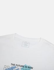 Áo T-shirt nam cổ bo vải rib hình in trước ngực