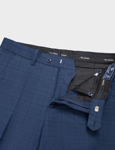 Quần âu nam cạp thường họa tiết kẻ