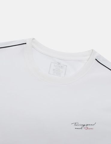 Áo thun ngắn tay cổ tròn nam hình in trước ngực