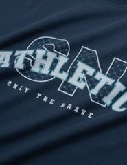 Áo T-shirt nam ngắn tay cổ tròn in trước ngực