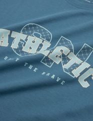 Áo T-shirt nam ngắn tay cổ tròn in trước ngực