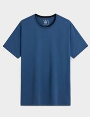 Áo T-shirt nam ngắn tay cổ tròn cổ rib phối khác màu