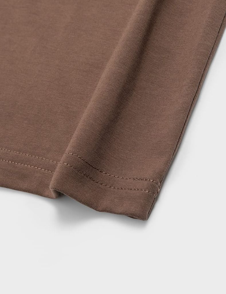 Áo T-shirt nam ngắn tay cổ tròn cổ rib phối khác màu