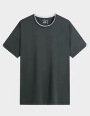Áo T-shirt nam ngắn tay cổ tròn cổ rib phối khác màu