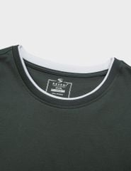 Áo T-shirt nam ngắn tay cổ tròn cổ rib phối khác màu