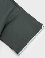Áo T-shirt nam ngắn tay cổ tròn cổ rib phối khác màu