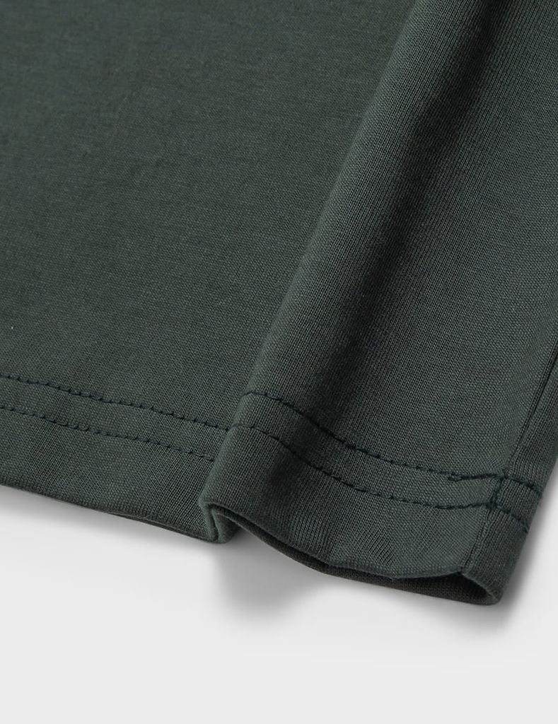 Áo T-shirt nam ngắn tay cổ tròn cổ rib phối khác màu