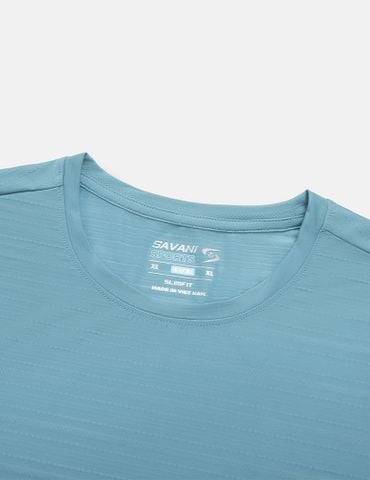 Áo t-shirt nam ngắn tay cổ tròn in logo ngực